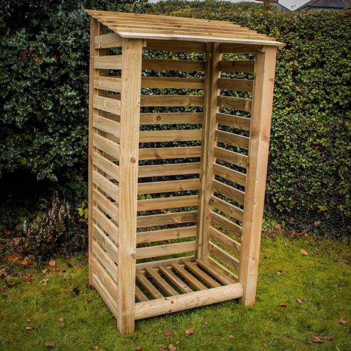 Tall Slatted Log Store - Image 3