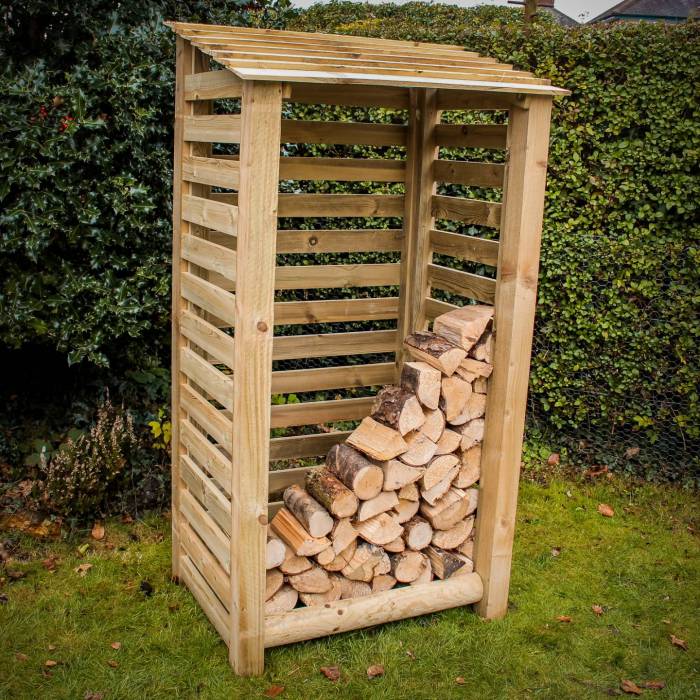 Tall Slatted Log Store - Image 2