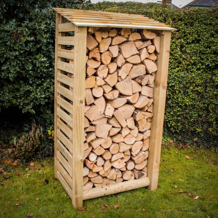 Tall Slatted Log Store