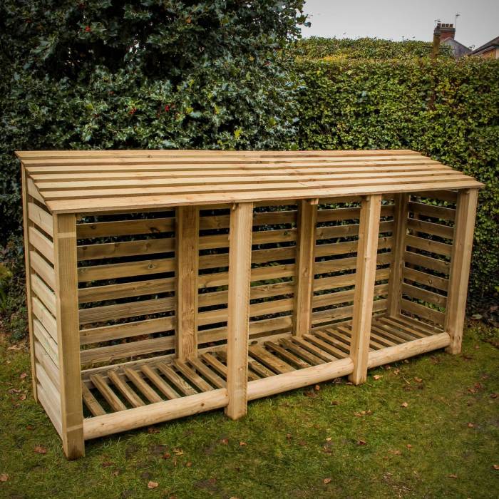 XL Heavy Duty Slatted Log Store - Image 2