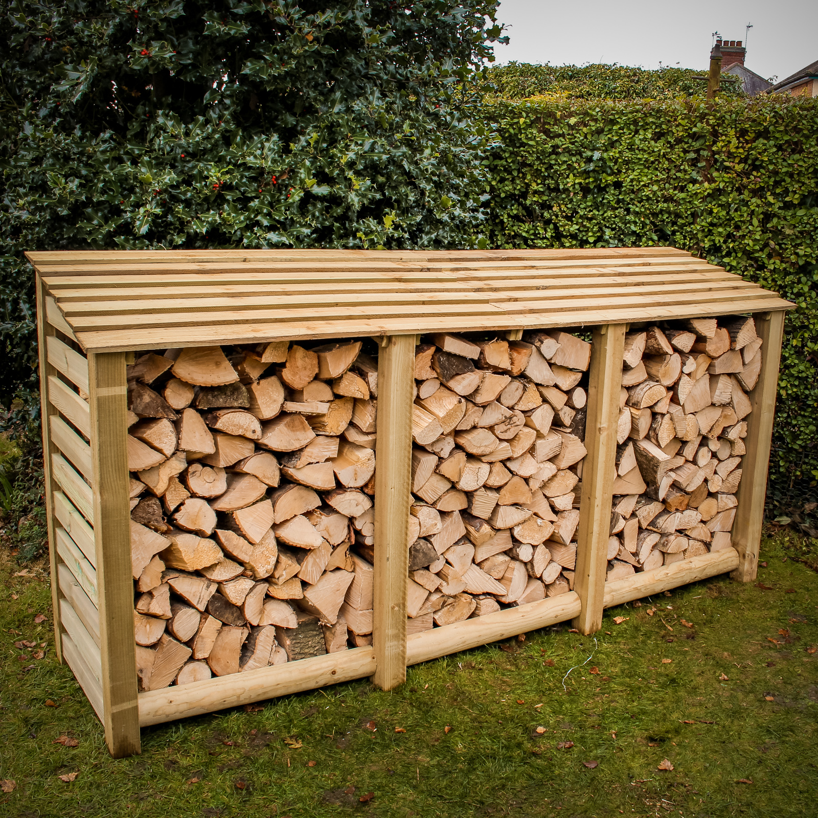 XL Heavy Duty Slatted Log Store Garden Supplies Centre