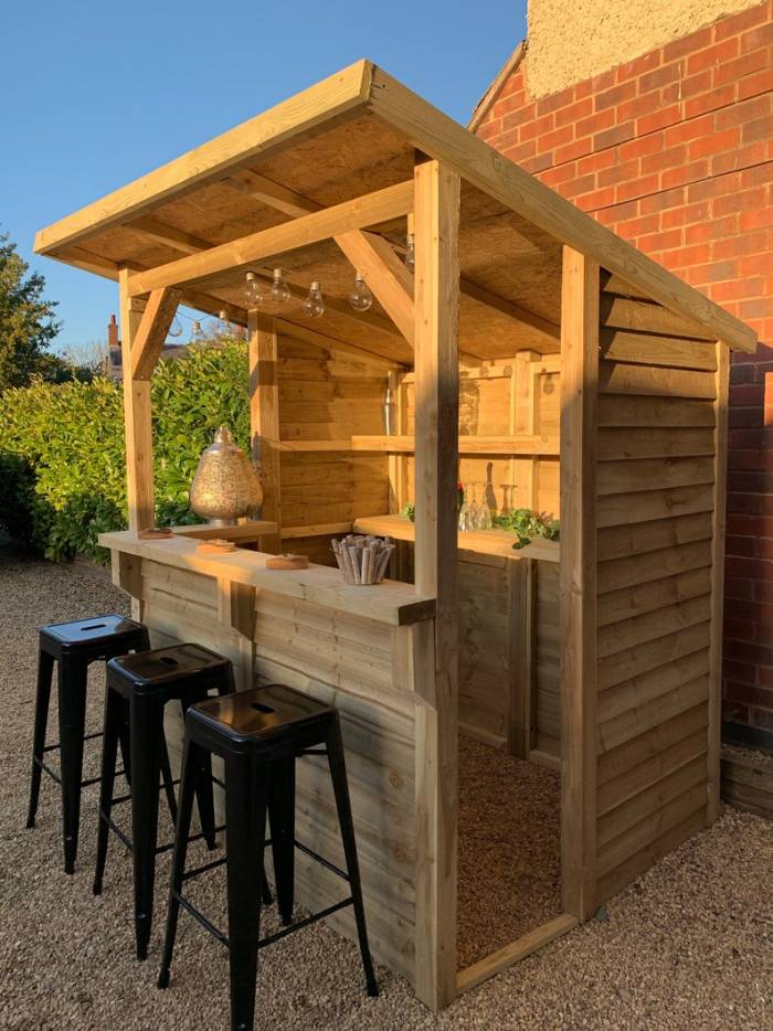 Wooden Garden Bar, Heavy Duty Pressure Treated - Image 5