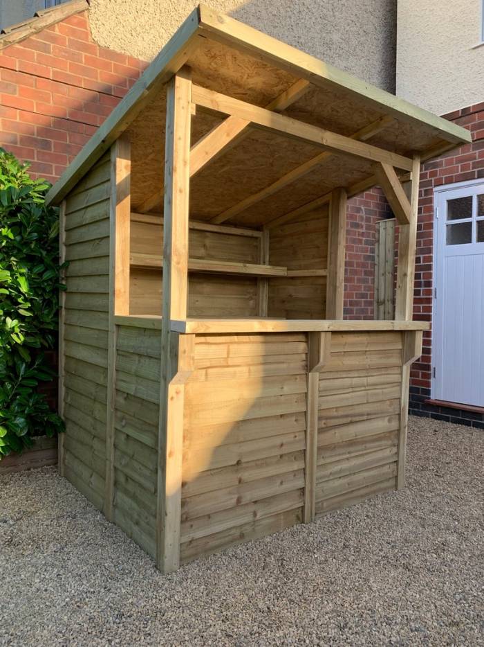 Wooden Garden Bar, Heavy Duty Pressure Treated - Image 4