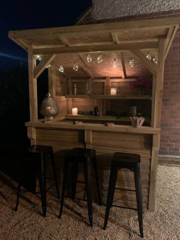 Wooden Garden Bar, Heavy Duty Pressure Treated - Image 2